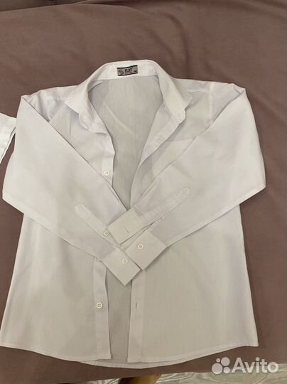 Рубашка школьная с длинным рукавом, рост 140