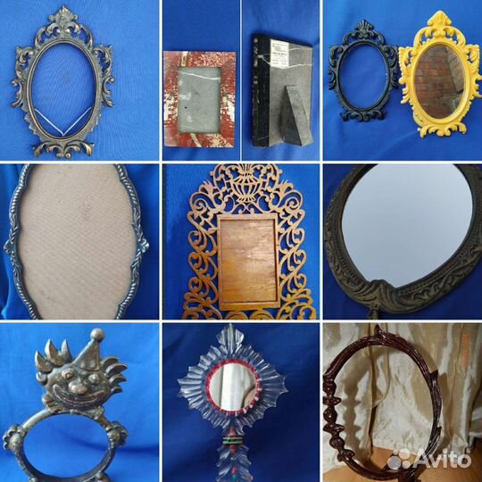 Рамка металл дерево СССР зеркало фото рама