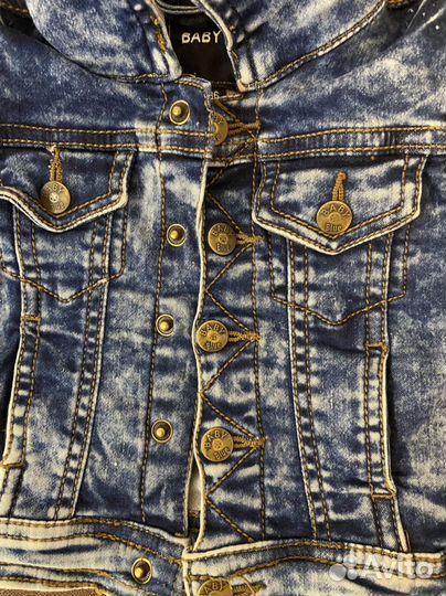 Джинсовая куртка для девочки 86 92