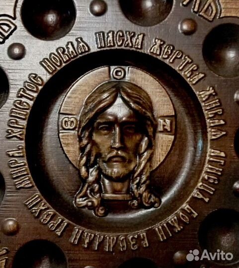 Блюдо для пасхальных яиц. Дерево. Керамика. 2шт