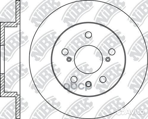 Диск тормозной задний NiBK RN1693 Япония 1/4 шт