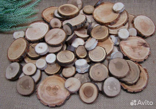 Набор спилов дерева для творчества