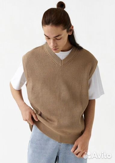 Вязанная оверсайз жилетка