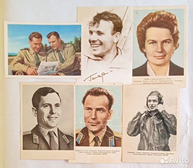 Гагарин -бюст, ссср, открытки о20