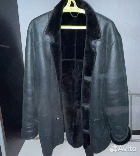 Кожаная дубленка мужская 52 54