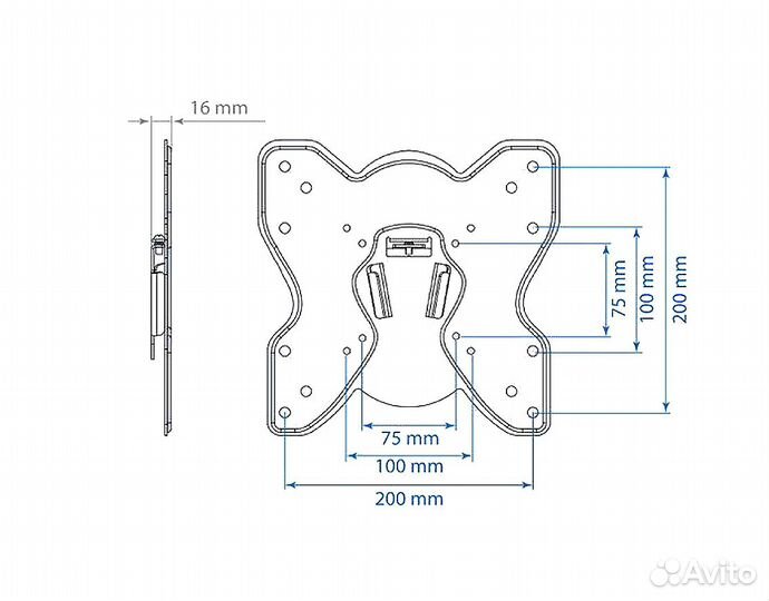 Фиксированный кронштейн для тв Arm media Mars-200