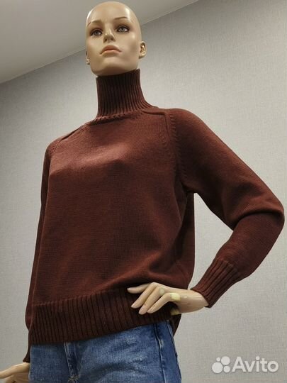 Свитер из мериноса махагон