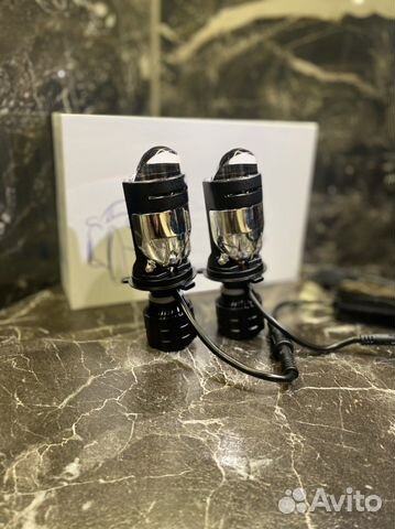 Светодиодные лампы Led H4 A82 с двойной линзой 80W