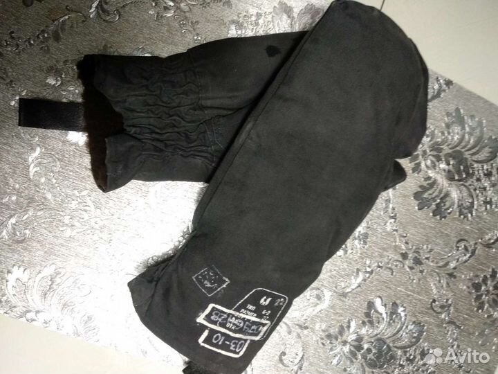 Армейские рукавицы варежки натуральный мех