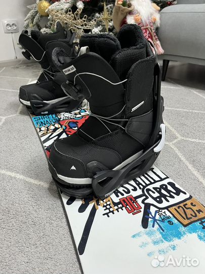 Сноуборд комплект DC ply mini 125 + Burton step on