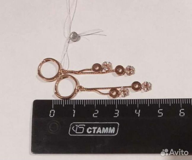 Золотые серьги 585 пробы