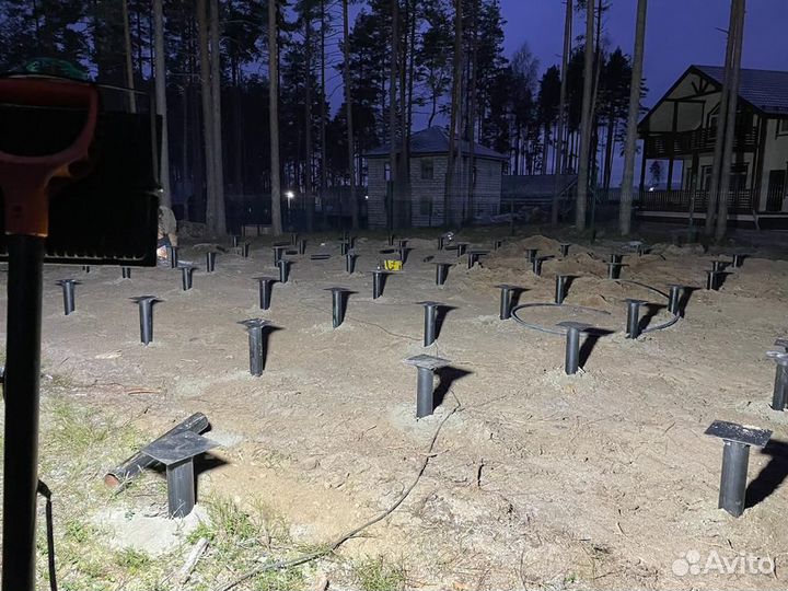 Винтовые сваи под ключ установка