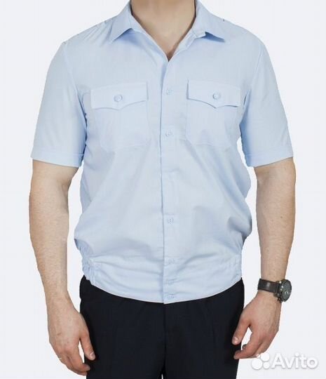 Рубашка мвд голубая (короткий рукав)