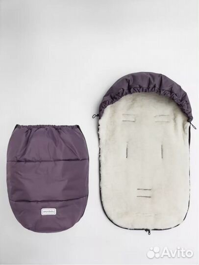 Конверт зимний меховой в коляску + муфты
