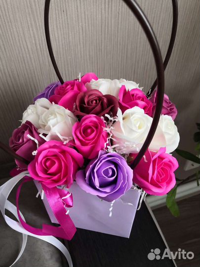 Букет из мыльных роз