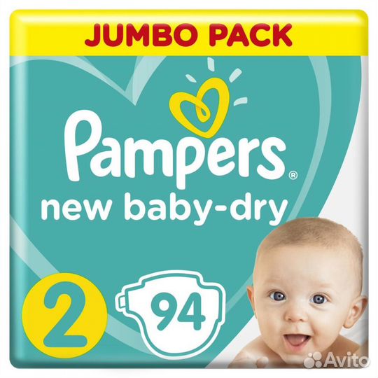 Подгузники Pampers Active Baby Dry Mini Джамбо 4-8