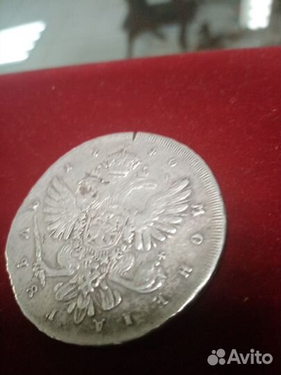 Рубль серебро 1740 г. Оригинал
