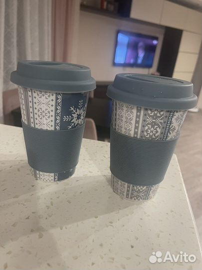 Кружка с силиконовой крышкой