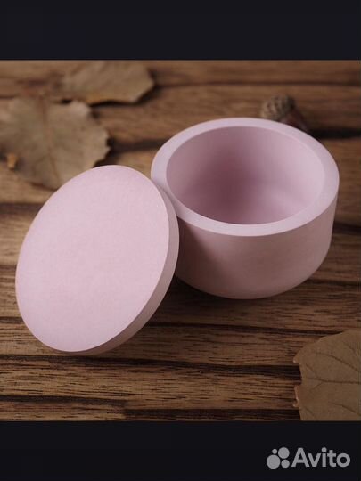 Молд подсвечник с крышкой для гипса бетона