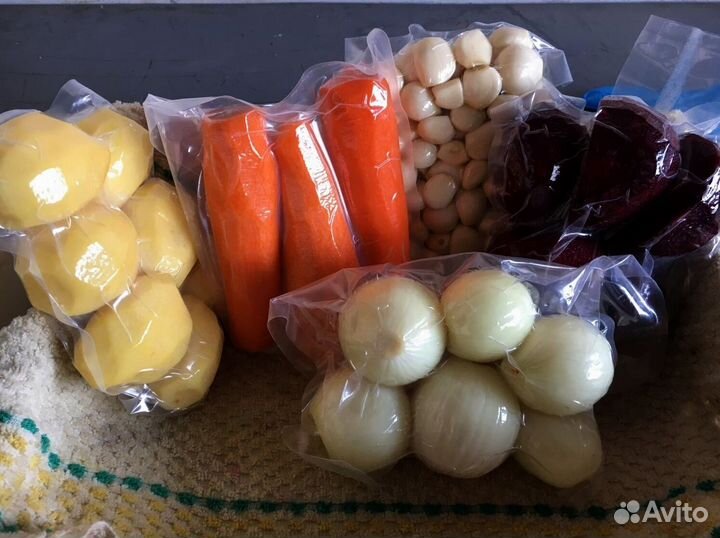 Овощи очищенные в вакумной упаковке