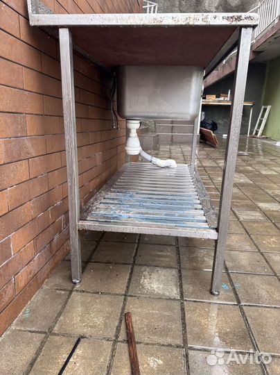 Мойка из нержавейки со столом