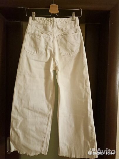 Брюки укороченные джинсовые