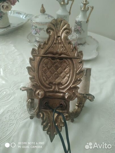 Бра светильник настенный бронза антик Франция