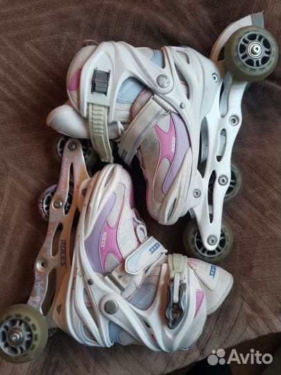 Ролики roces 36-40, шлем, защита