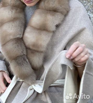 Воротник из соболя куницы на пальто или куртку