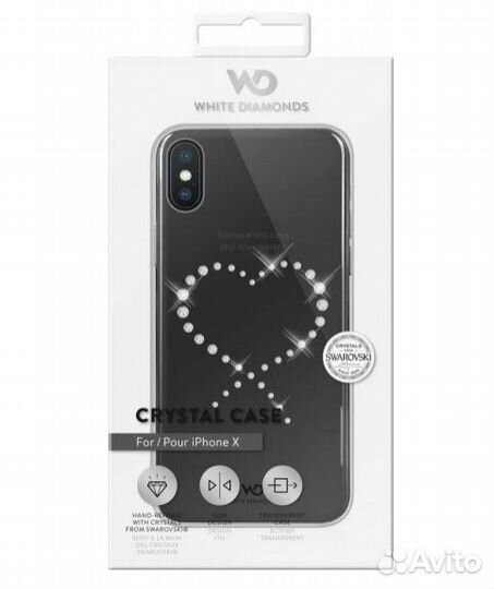 Чехол с Кристаллами от Swarovski для iPhone X / XS