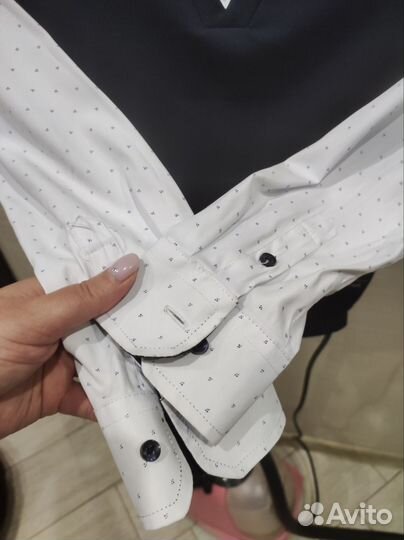 Рубашка школьная для мальчика 146