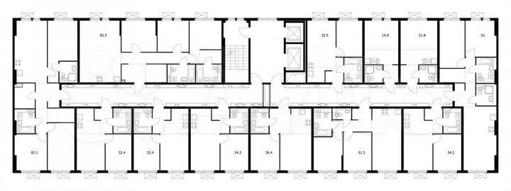 2-к. квартира, 34,2 м², 11/15 эт.