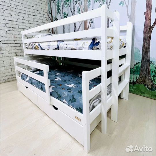 Кровать детская с двойными бортиками