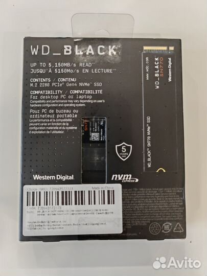 Твердотельный накопитель Western Digital WD Black