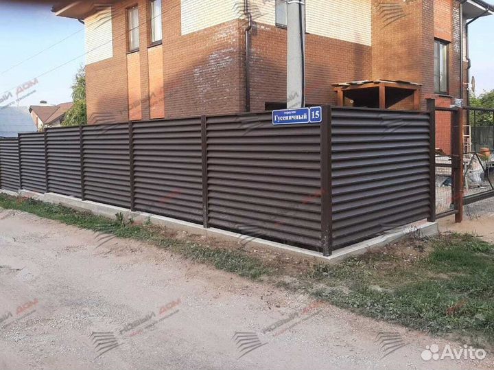 Забор жалюзи металлический