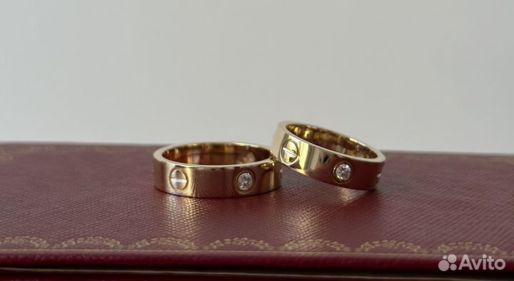 750 cartier love кольца