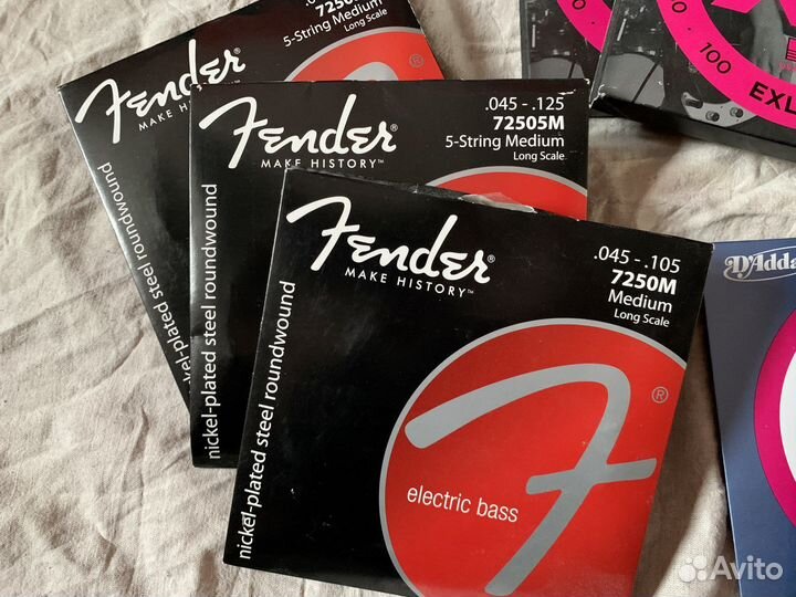 Струны бас-гитары Fender Daddario