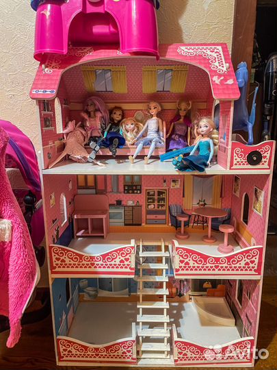 Кукольный домик для барби с мебелью