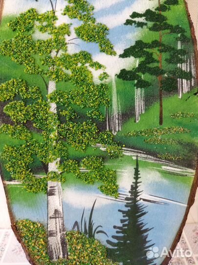 Картина на спиле дерева