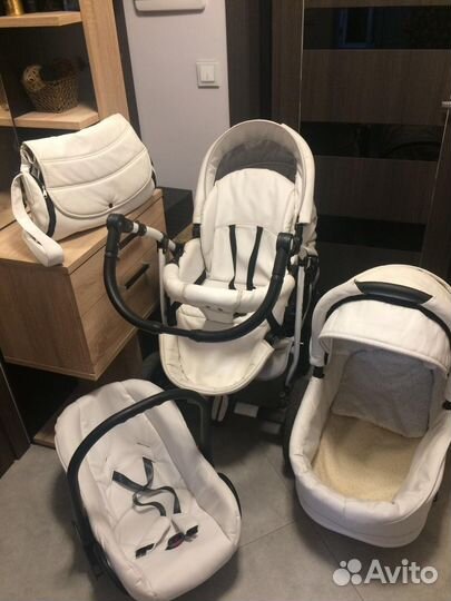 Коляска 3 в 1 baby Merc Zipy Q 3 экокожа