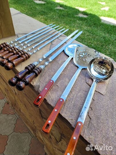 Шампура, шумовки, половники