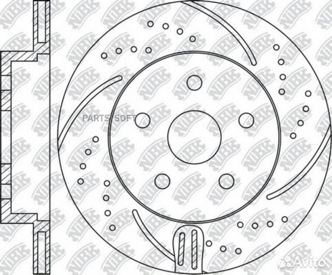 Nibk RN1429dset Диск тормозной перфорированный