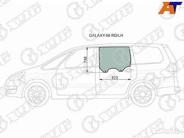 Стекло боковое опускное ford galaxy, ford galaxy 0