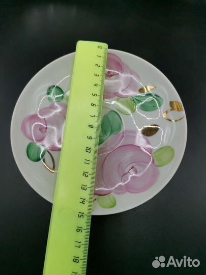 Чайная пара Розы Дулево Костяной фарфор СССР