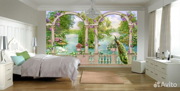 Фотообои и фрески на заказ. Основа - гибкий мрамор