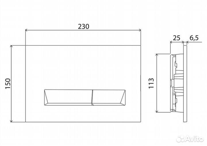 Комплект инсталляции 3в1 BelBagno BB002-80 с кнопк