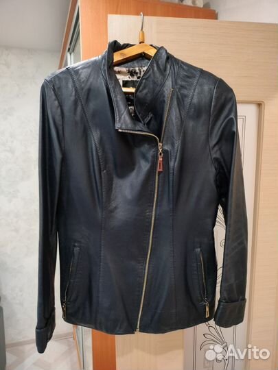 Куртка кожаная женская 46 48 мало б/у