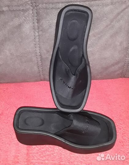 Шлепки жен с квадратным носом,р 37,туфли Италия