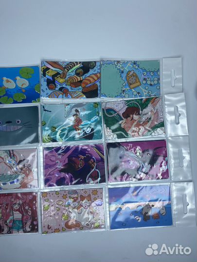 Наклейки на карту голографические с мультфильмами