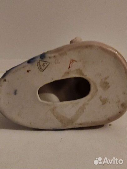 Статуэтка Старик и золотая рыбка ссср. Гжель